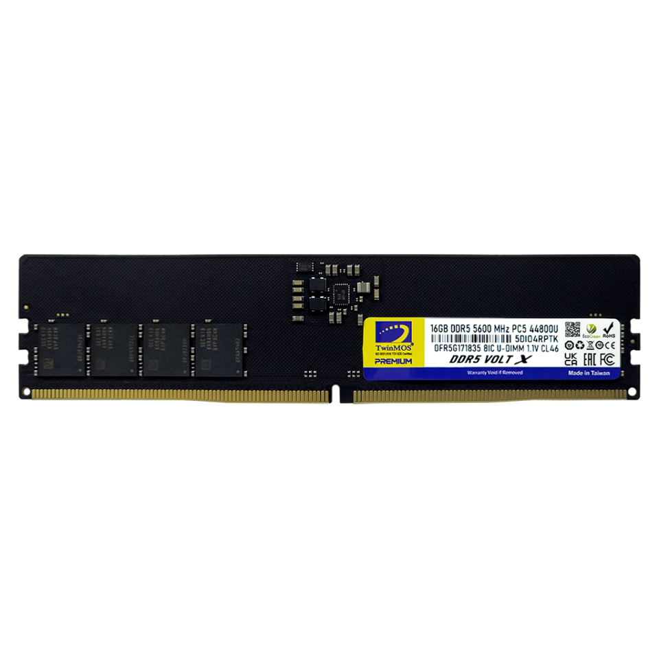 TwinMOS TMD516GB5600U46WO, VoltX, 16GB, DDR5,  5600MHz, CL46, 1.1V Desktop Ram