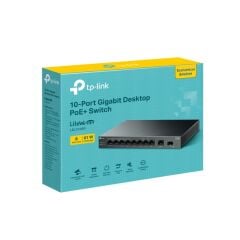 TP-LINK LS1210GP 10 PORT 10/100/1000 8 PORT POE+ YONETILEMEZ DESKTOP SWITCH METAL KASA