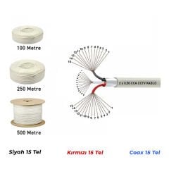 TRKCam CCA CCTV 2+1 0,50mm 250MT KAMERA KABLOSU