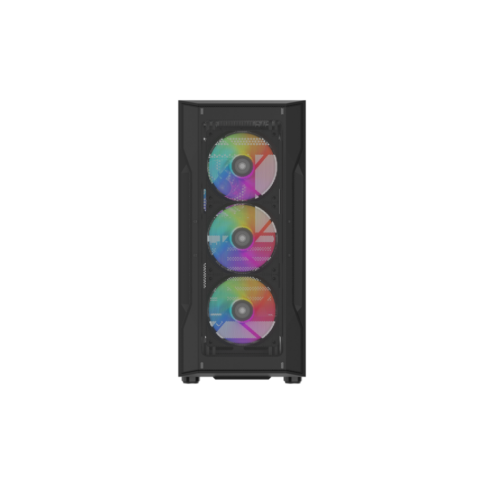 SAMA S40BK Black, H700BK 700W, 80 PLUS, Tempered Glass Panel, Mesh Ön Panel, Type-C, 4x120mm ARGB Fan, ATX, GAMING KASA
