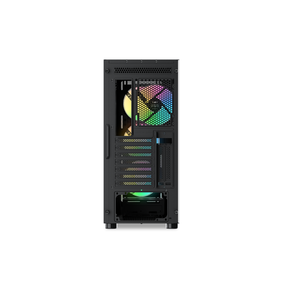 SAMA S40BK Black, H700BK 700W, 80 PLUS, Tempered Glass Panel, Mesh Ön Panel, Type-C, 4x120mm ARGB Fan, ATX, GAMING KASA