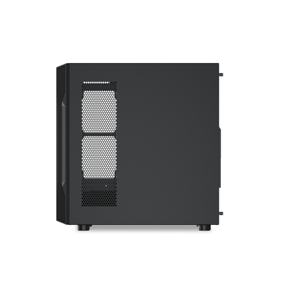 SAMA S40BK Black, H700BK 700W, 80 PLUS, Tempered Glass Panel, Mesh Ön Panel, Type-C, 4x120mm ARGB Fan, ATX, GAMING KASA