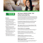WD Green SN3000, WDS100T4G0E, 1TB, 5000/4200, Gen4, NVMe PCIe M.2 2280, SSD