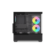 SAMA V40BK Black, B750BK 750W, 80+ Bronze, PCIE 5.1, ATX3.1, Tempered Glass Panel, Panoramic Tasarım, Type-C, 6x120mm ARGB Fan, ATX, GAMING KASA