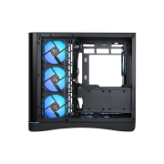 SAMA V62BK Black, B850BK 850W, 80+ Bronze, PCIE 5.1, ATX3.1, Tempered Glass Panel, Panoramic Tasarım, Type-C, 7x120mm ARGB INFINITY Fan, ATX, GAMING KASA