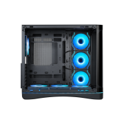 SAMA V62BK Black, B850BK 850W, 80+ Bronze, PCIE 5.1, ATX3.1, Tempered Glass Panel, Panoramic Tasarım, Type-C, 7x120mm ARGB INFINITY Fan, ATX, GAMING KASA