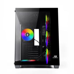 POWER BOOST JBST-PBPV005BB SEA VİEW PSU YOK 7x12CM ARGB FAN ATX PENCERELİ USB3.0 SİYAH KASA STORM