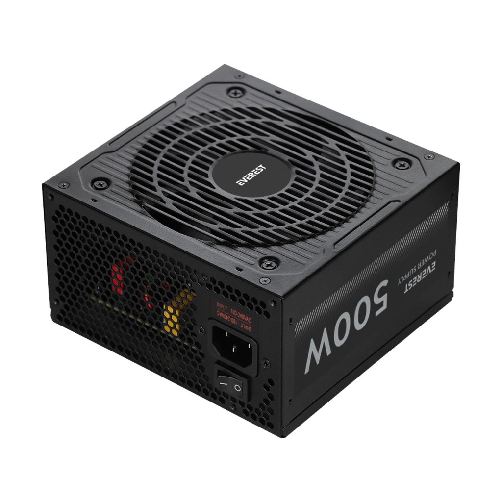 EVEREST EPS-500A, 500W, 12cm Fan, ATX, GAMING Power Supply (PSU) Bulk