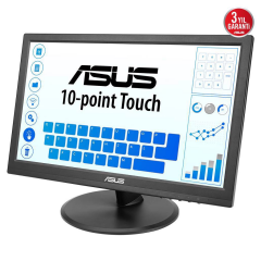ASUS VT168HR 15.6" 5ms, 60Hz, Dokunmatik, HDMI, D-Sub, Düşük Mavi Işık, FreeSync, TN Panel Monitör