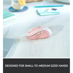 LOGITECH 910-006254, M650 Signature, Rose, Sağ El, USB Nano 2,4G Kablosuz, 4000dpi, Optik, 5 Tuşlu, 24ay Pil Ömrü, Sessiz Mouse