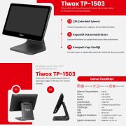 TIWOX TP 1503 I3 4GB RAM 128GB SSD 15.6'' ENDÜSTRİYEL POS PC