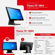 TIWOX TP-1903 I3 8GB RAM 128GB SSD 18.5'' ENDÜSTRİYEL POS PC