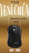 INCA IWM-288T Bluetooth & 2.4G Kablosuz siyah Ergonomic Design Silent 