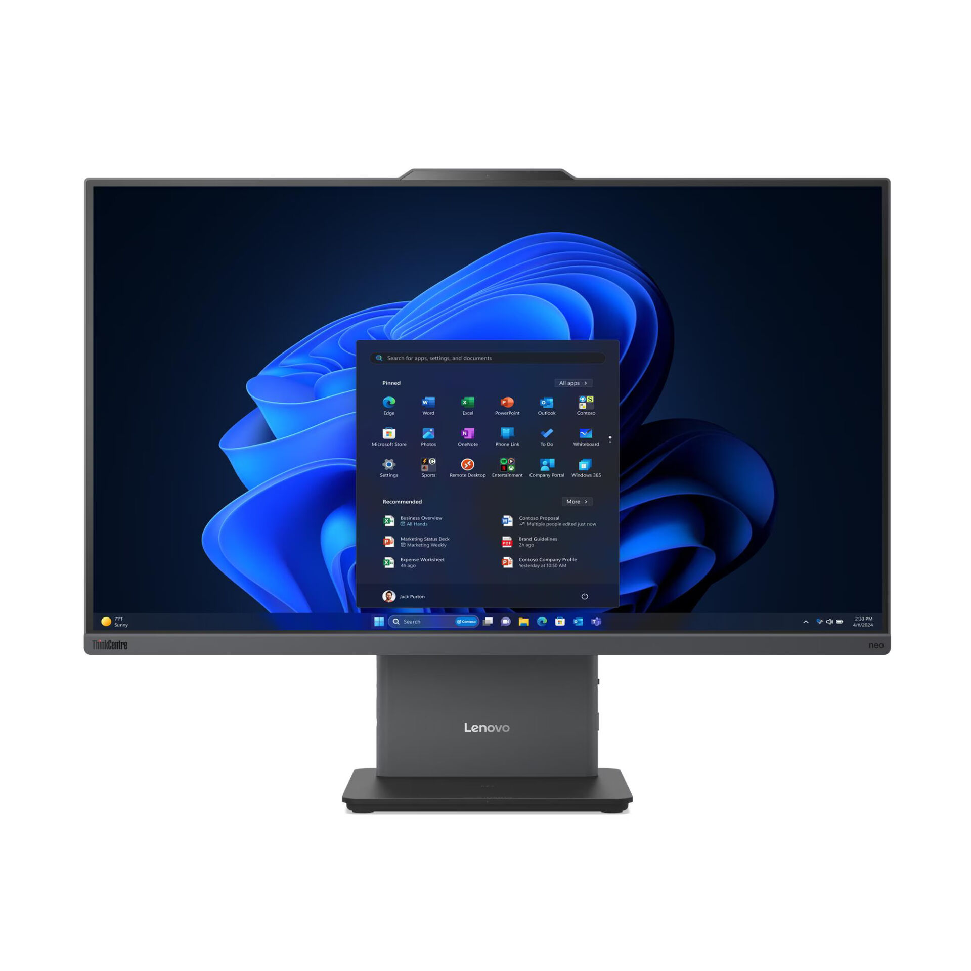 LENOVO 13QH000QTR NEO 50A 24 GEN6 ULTRA 5 226V 16GB 512 SSD 23.8'' MULTI TOUCH FREDOOS ALL IN ONE PC