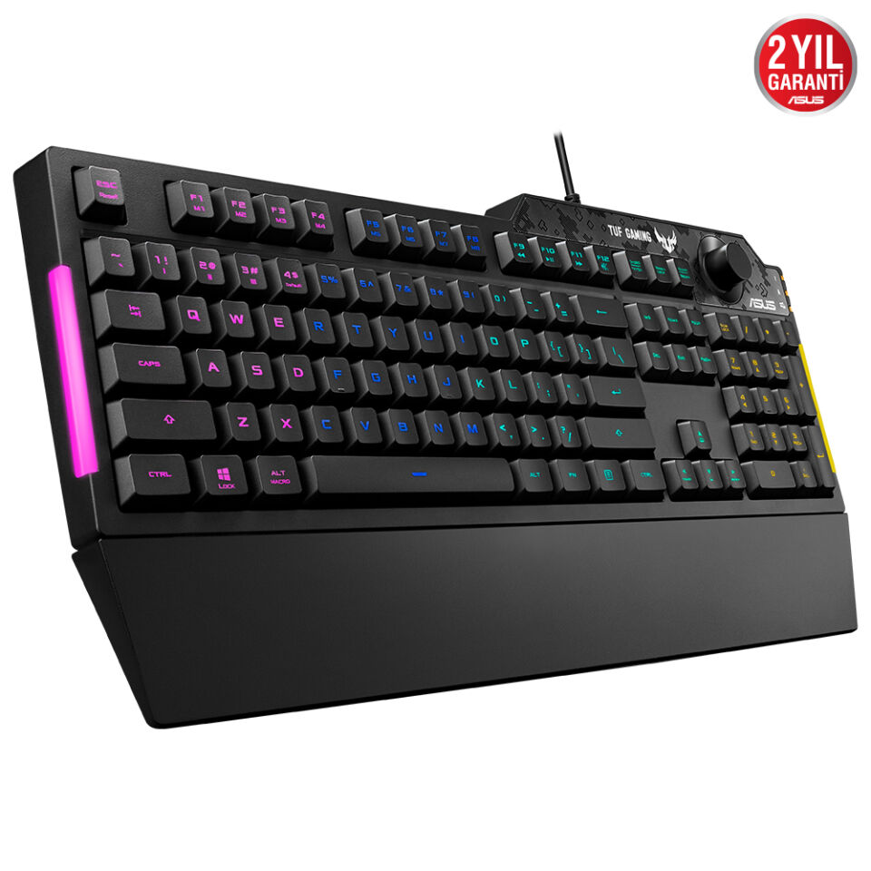 ASUS TUF GAMING K1 RGB MECH BRANE TR SİYAH USB TR GAMING KLAVYE Q