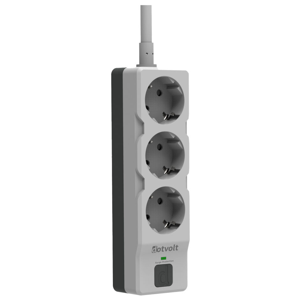 DOTVOLT SURGE HUNTER 1050 JOULES 3'LÜ 1,5M AKIM KORUMALI PRİZ