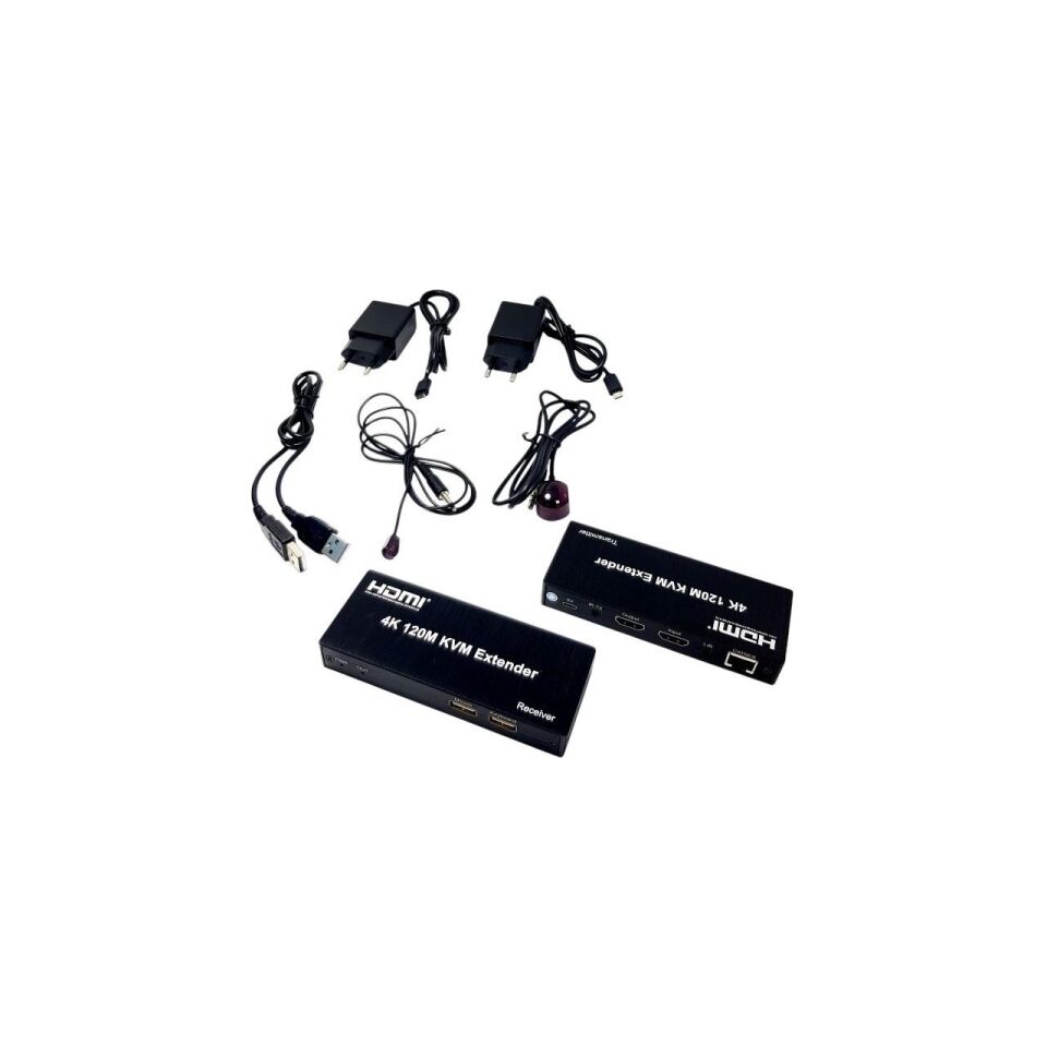 NOVACOM NVC-KVM4K120M CAT6 120MT (2Lİ) HDMI-USB-IR EXTENDER