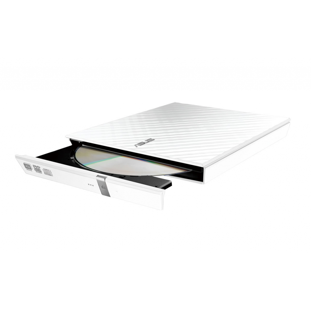 ASUS SDRW-08D2S-U Lite, Usb 2.0, External, Beyaz,  Slim, Optik Okuyucu/Yazıcı