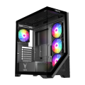 VENTO VG4202FL Mid Tower, 850W 80+ Siyah, Temperli Cam, RGB, ATX GAMING KASA