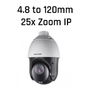 HIKVISION DS-2DE4425IW-DE, 4Mpix, 4,8-120mm Lens, 25X Optik Zoom, 100Mt Gece Görüşü, SD Kart, PoE, Ses Giriş Çıkış, H265+, Speed Dome PTZ IP Kamera (Ayak Dahil)