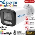 ZANUO ZN-IPC-B2412C-S2-L-1/2.8MM 4MP 2.8MM MAGİC COLOR IP BULLET KAMERA (Dahili Mikrofon)