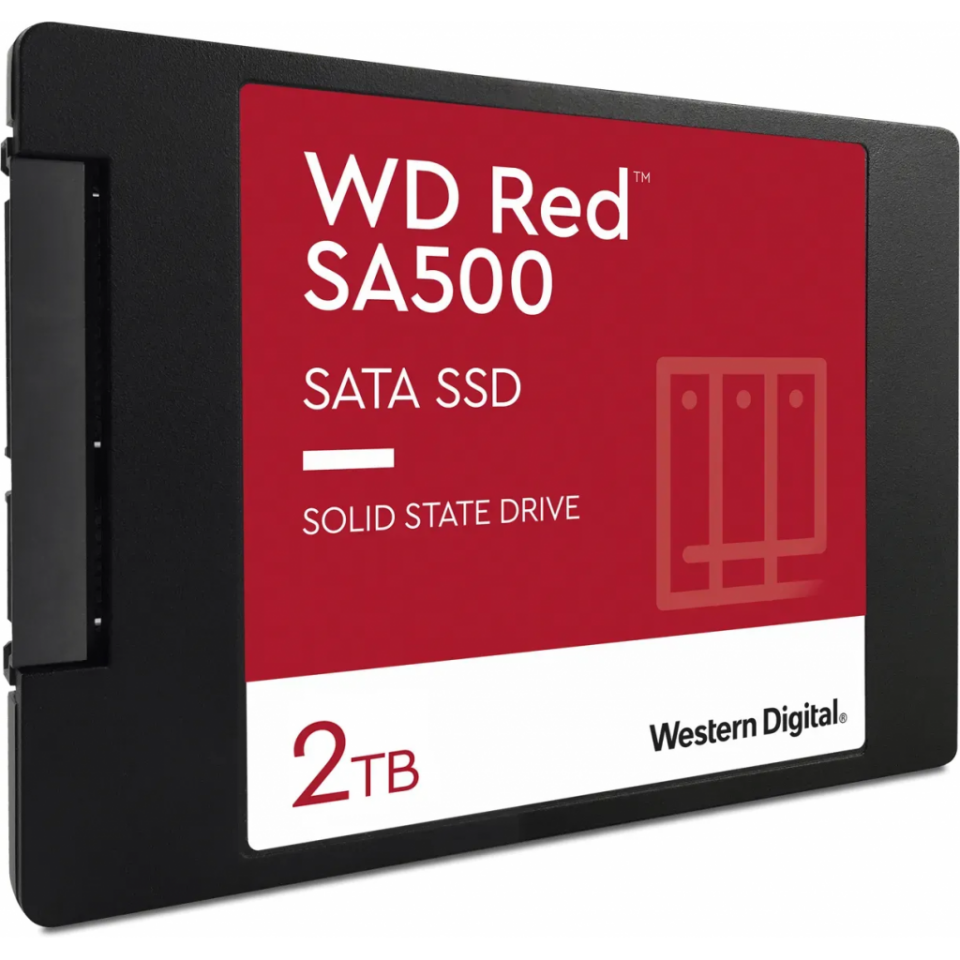 WD Red SA500, WDS200T2R0A, 2TB, 560/530, SERVER ve NAS için Enterprise, 2,5" SATA, SSD