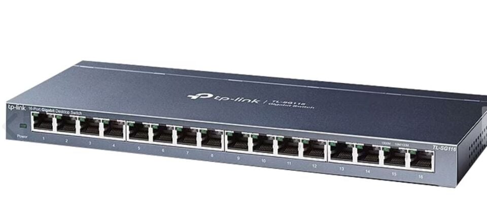 TP-LINK TL-SG116 16 Port Gbit Desktop Yönetilemez Çelik Kasa Switch