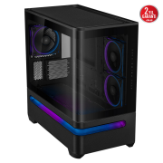 ASUS PRIME AP202 TG ARGB, PSU YOK, Tempered Glass, Kavisli Panel, ARGB, mATX, GAMING KASA