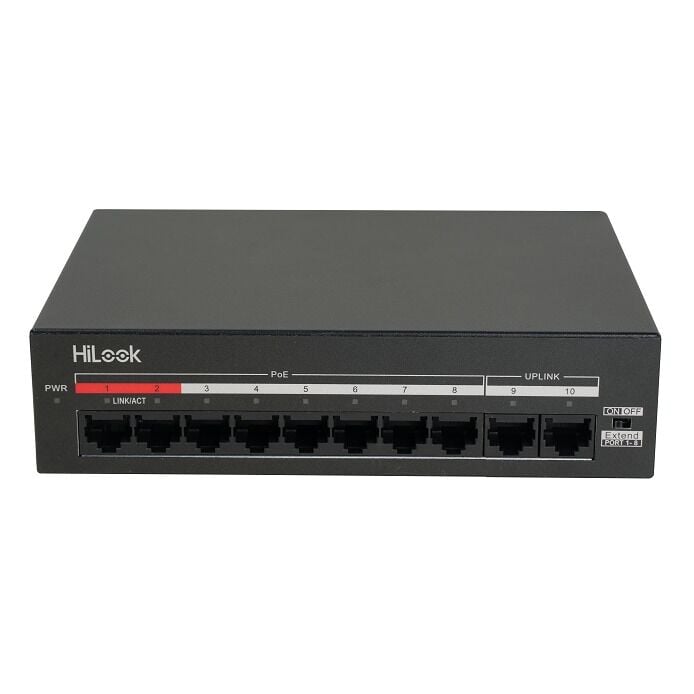 HILOOK NS-0110MP-60 8 PORT 10/100 8 PORT POE+ 2 PORT UPLINK 60W YONETILEMEZ SWITCH