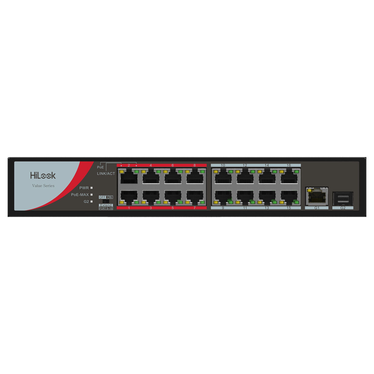 HILOOK NS-0318P-130 16 PORT 10/100 16 PORT POE+ 1 PORT UPLINK+ 1 SFP 130W FAST ETHERNET SWITCH