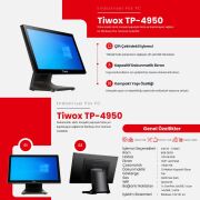 TIWOX TP-4950 I5 8GB RAM 128GB SSD 18.5'' ENDÜSTRİYEL POS PC