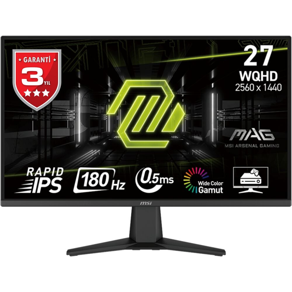 27 MSI MAG 275QF E20 WQHD FLAT RAPID IPS 0.5MS 200HZ  FREESYNC PREMIUM GAMING