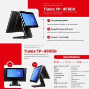 TIWOX TP-4950D I5 8GB RAM 128GB SSD 18.5''   13.3'' 2.EKRAN ENDÜSTRİYEL POS PC