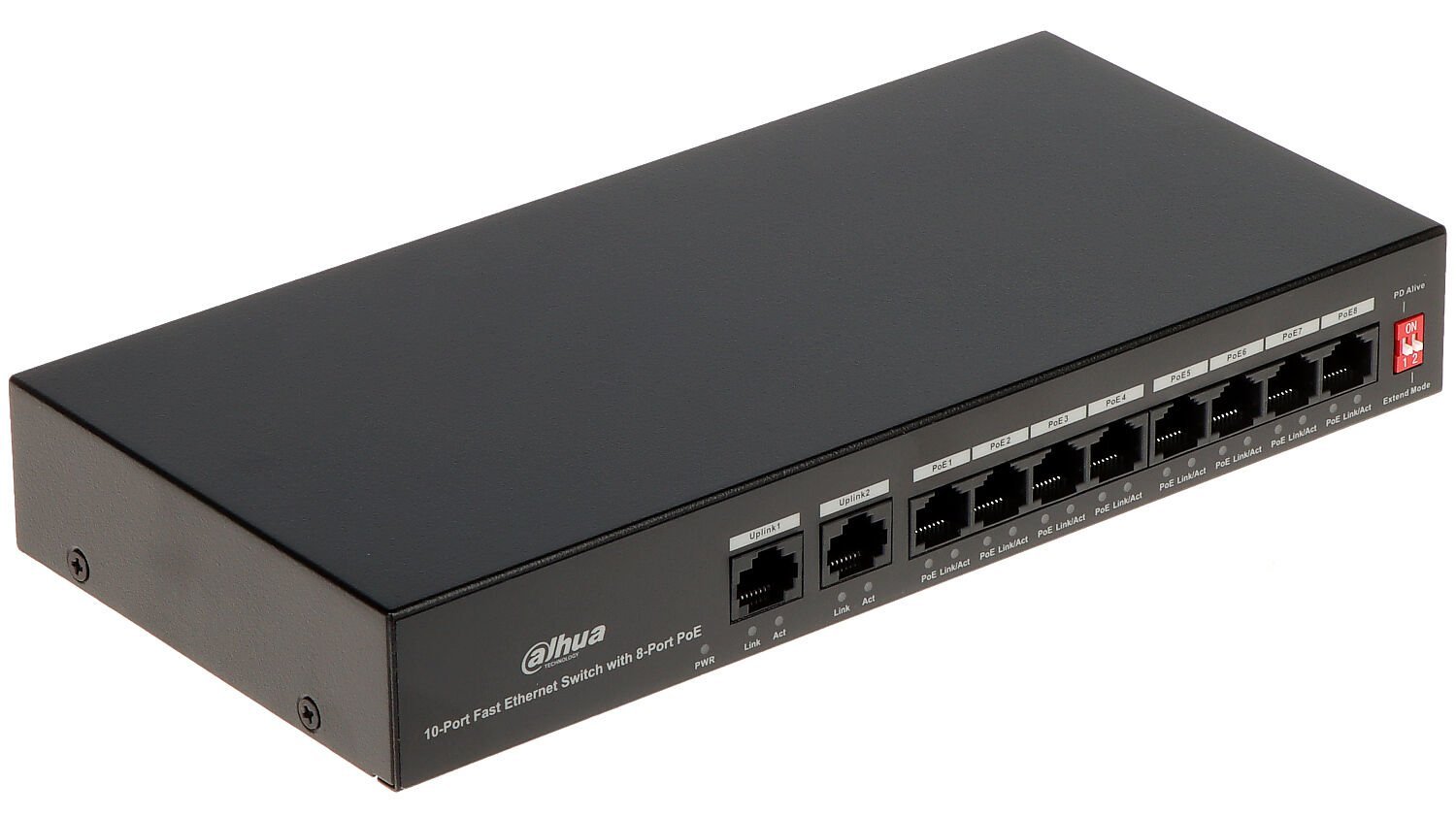 DAHUA PFS3010-8ET-65 10 PORT 8x10/100 POE 2xUPLINK PORT SWiTCH -65W
