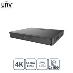 UNIVIEW NVR302-32S 32 KANAL VGA/HDMI 2x HDD H265+ NVR KAYIT CİHAZI