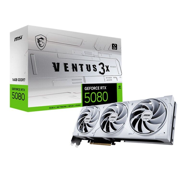 MSI GEFORCE RTX5080 16G VENTUS 3X OC WHITE 256BIT 1XHDMI 3XDP EKRAN KARTI
