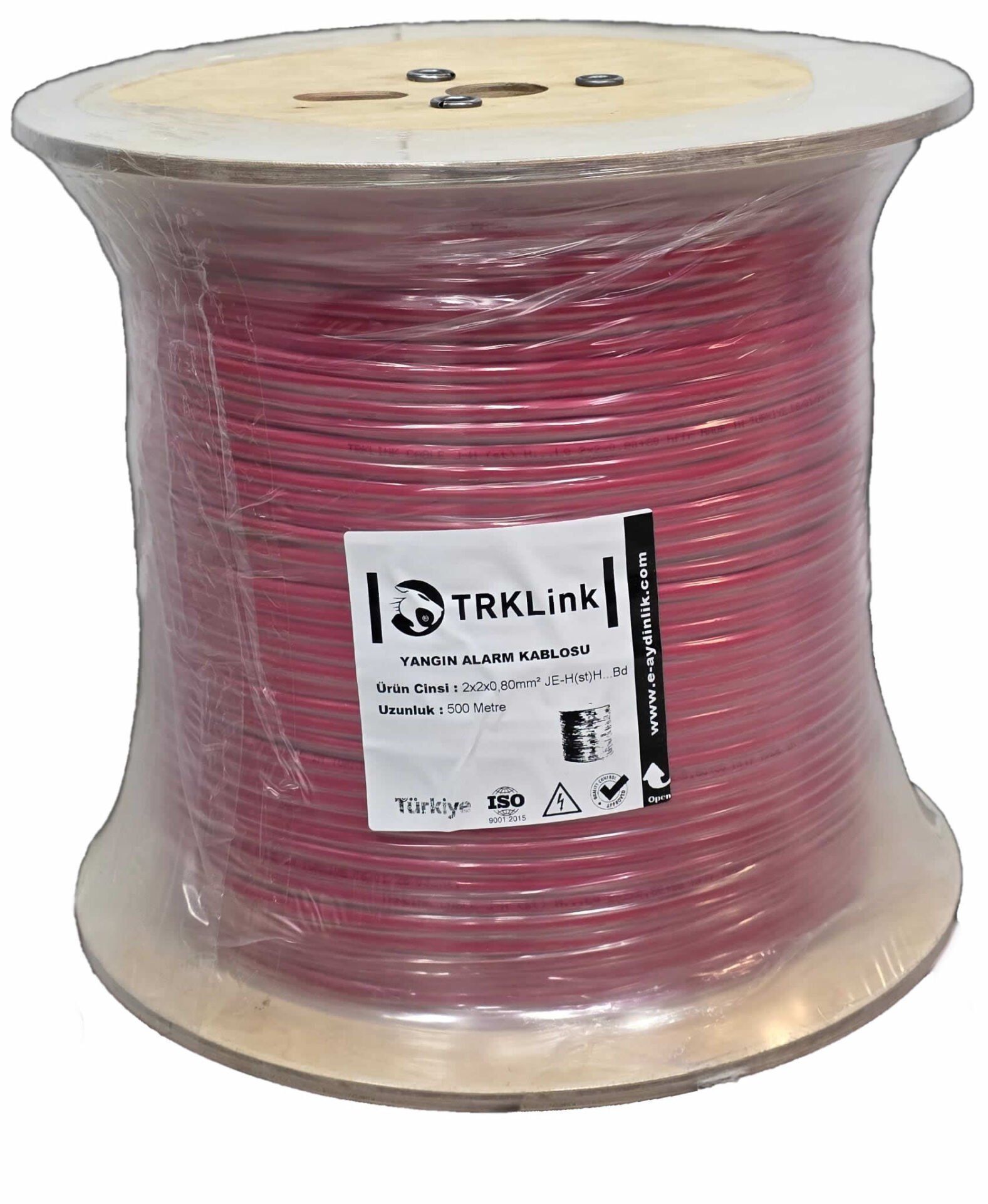 TRKLink 500MT (CCA/HFFR) Halojen Free 2x2x0,80+1x0.80 YANGIN KABLOSU - KIRMIZI