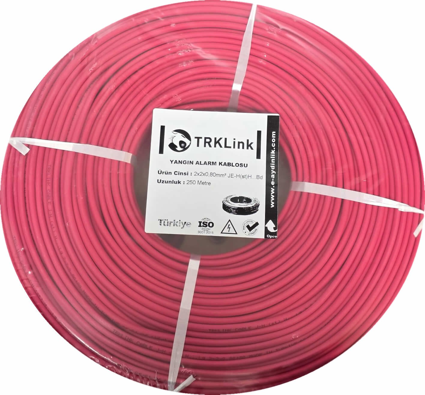 TRKLink 250MT (CCA/HFFR) Halojen Free 2x2x0,80+1x0.80 YANGIN KABLOSU - KIRMIZI
