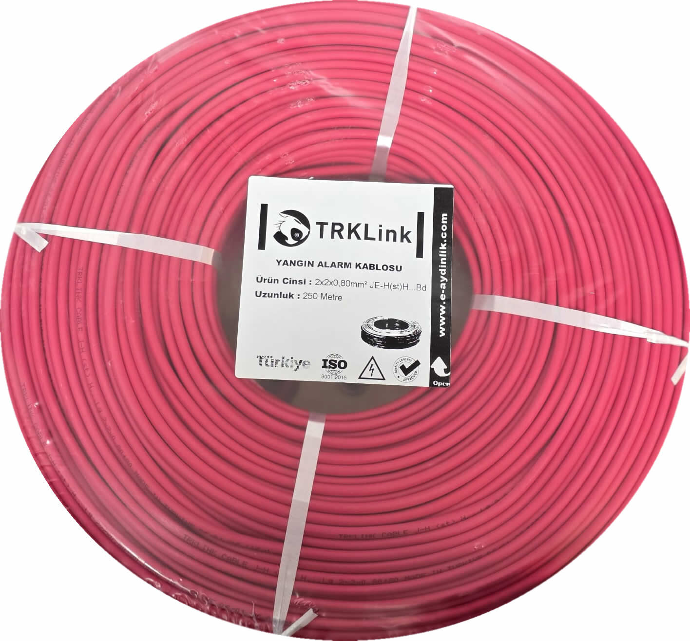 TRKLink 250MT (CCA/HFFR) Halojen Free 2x2x0,80+1x0.80 YANGIN KABLOSU - KIRMIZI