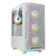 GAMDIAS ATHENA M6 Lite WH, 850W, 80+ Bronze, Tempered Glass, Mesh, ARGB, ATX, White Edition, GAMING KASA