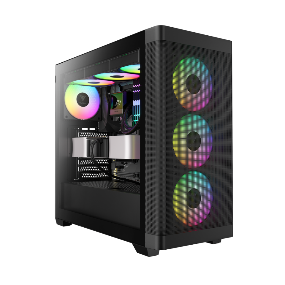 GAMDIAS ATHENA M3, 1600W, Tempered Glass, Type-C, Mesh Ön Panel, ARGB, ATX, Professional GAMING KASA