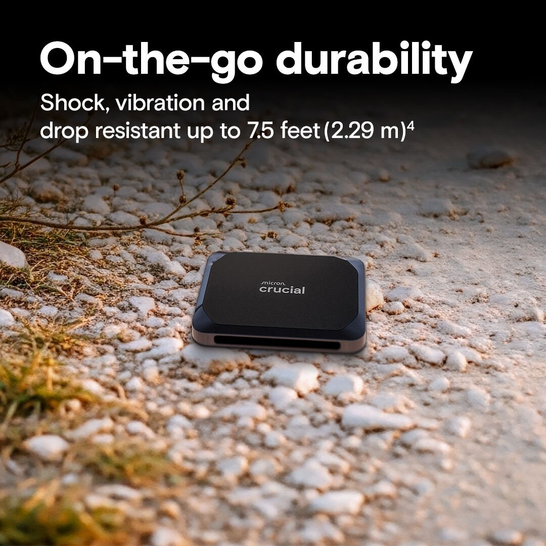 CRUCIAL CT2000X9SSD9 X9 2TB (1050/MB/s) USB 3.2 Gen 2 (Kutusuz) Siyah Taşınabilir Mini SSD