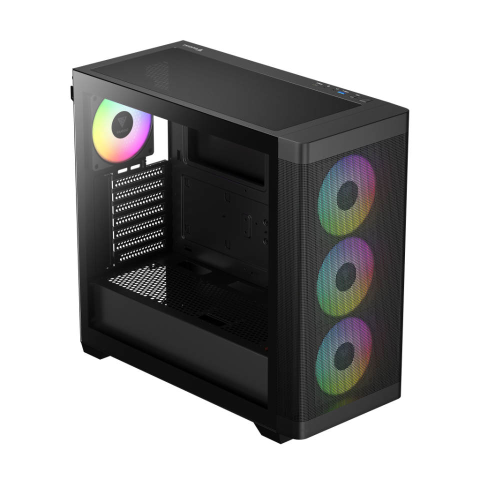 GAMDIAS ATHENA M3, 850W, 80+ Bronze, Tempered Glass, Type-C, Mesh Ön Panel, ARGB, ATX, GAMING KASA