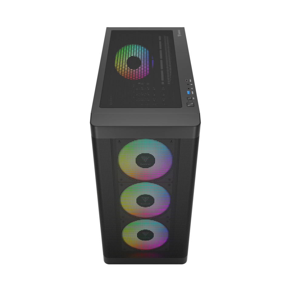 GAMDIAS ATHENA M3, 850W, 80+ Bronze, Tempered Glass, Type-C, Mesh Ön Panel, ARGB, ATX, GAMING KASA
