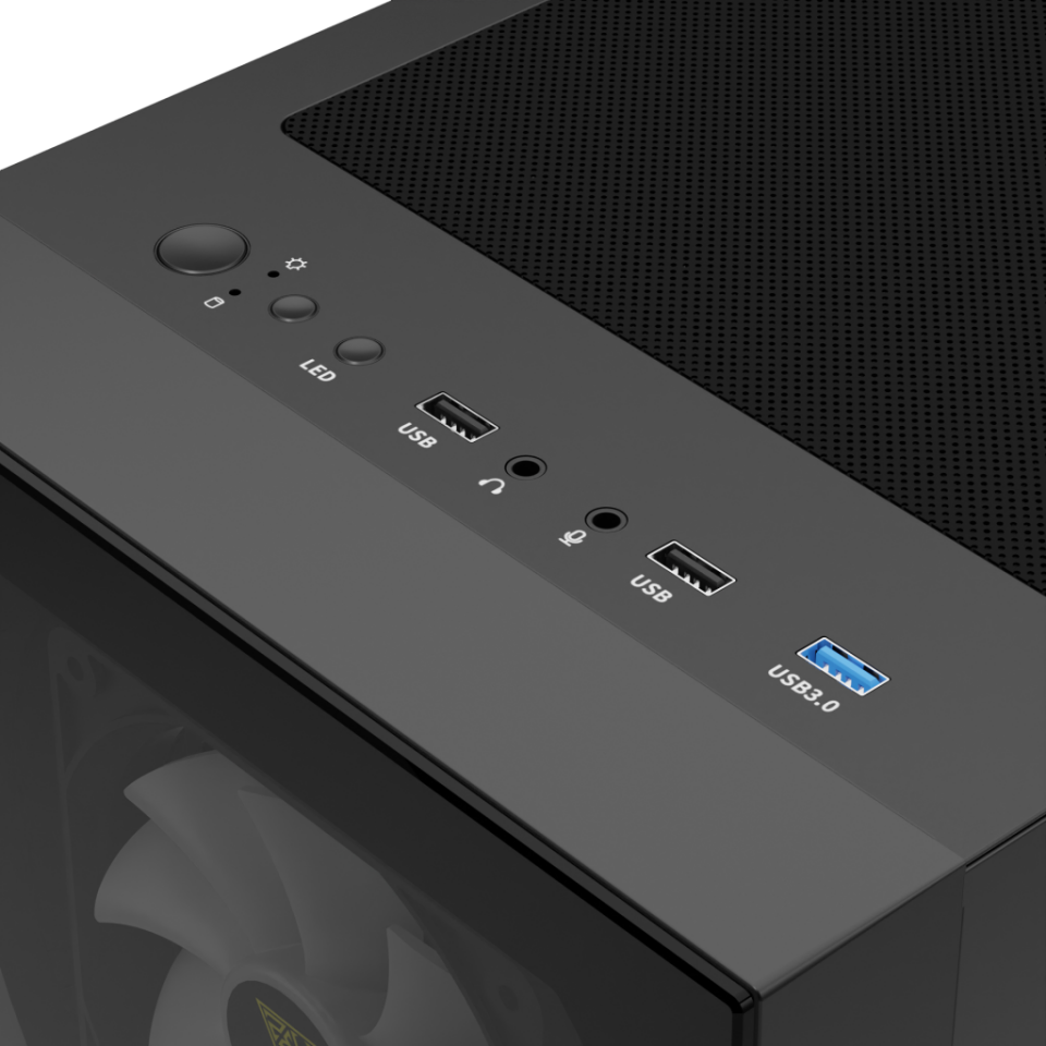 GAMDIAS TALOS E2 Elite, 850W, 80+ Bronze, Tempered Glass, ARGB, ATX GAMING KASA