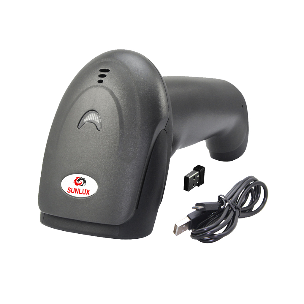 SUNLUX XL-9309B, EL Tipi, Laser, WiFi, Bluetooth, Kablosuz, 300Metre, 1D, Barkod Okuyucu