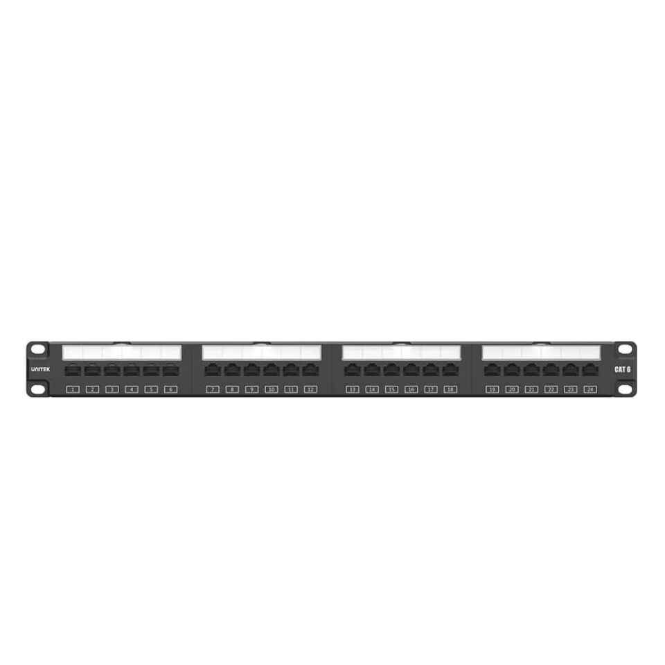 UNITEK CAT6 UTP 24 PORT RJ45 PATCH PANEL (T003A)