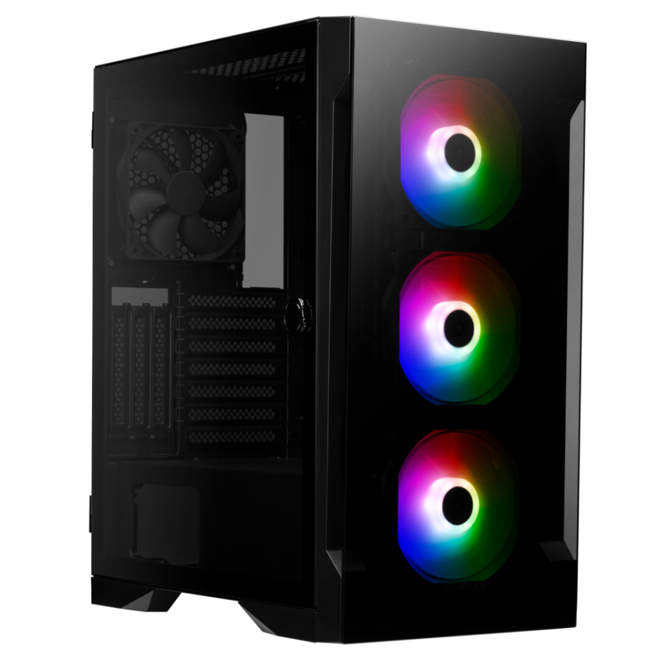 GAMDIAS TALOS E2 Elite, 750W, 80+ Bronze, Tempered Glass, ARGB, ATX GAMING KASA