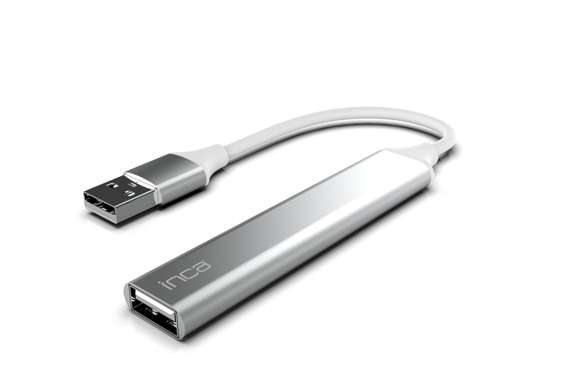 INCA IUSB-04T USB 3.0 +3*USB 2.0 Slim Aluminyum Kasa USB Çoklayıcı