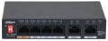 DAHUA PFS3006-4GT-60-V2 6 PORT 4x10/100/100 POE 2x10/100/1000 UPLINK SWİTCH-60W
